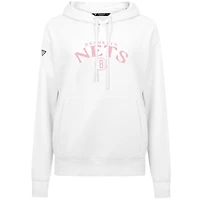 Women's Levelwear  White Brooklyn Nets Mother's Day Adorn Arched Pullover Hoodie