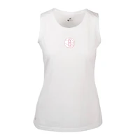 Women's Levelwear  White Brooklyn Nets Mother's Day Macy Core Logo Tank Top