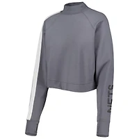 Ensemble pour femme Lusso Charcoal Brooklyn Nets Maddie & Matildas Raglan Tri-Blend Sweat à capuche et pantalon de jogging