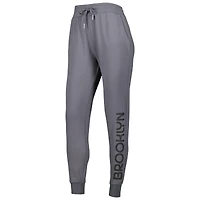 Ensemble pour femme Lusso Charcoal Brooklyn Nets Maddie & Matildas Raglan Tri-Blend Sweat à capuche et pantalon de jogging