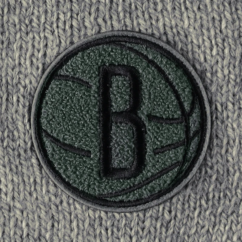 Chandail à encolure en V tri-mélange manches lanterne Scarletts Brooklyn Nets pour femme gris Lusso