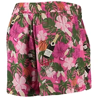 Women's Lusso Pink Brooklyn Nets Finley-Frankie Party Top & Shorts Set