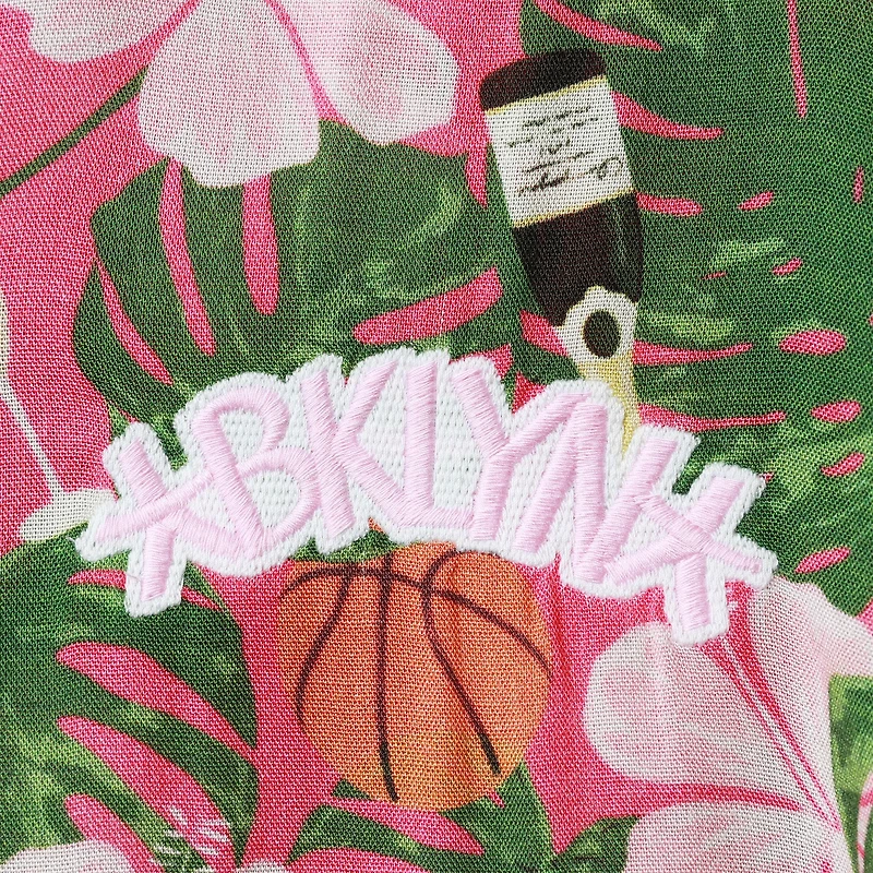 Women's Lusso Pink Brooklyn Nets Finley-Frankie Party Top & Shorts Set