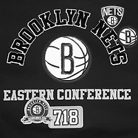 Sweat-shirt court Pro Standard pour femme, noir, Brooklyn Nets Area Code
