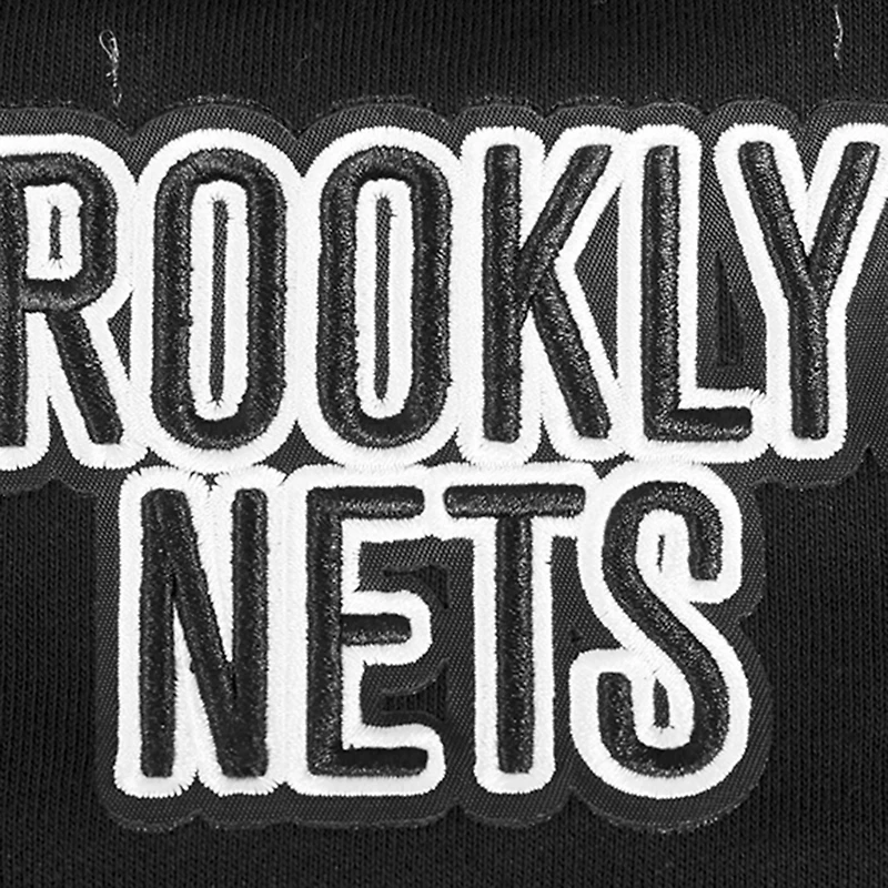 Sweat-shirt court Pro Standard pour femme, noir, Brooklyn Nets Area Code