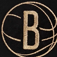 Women's Pro Standard Black Brooklyn Nets Holiday Glam Boxy T-Shirt