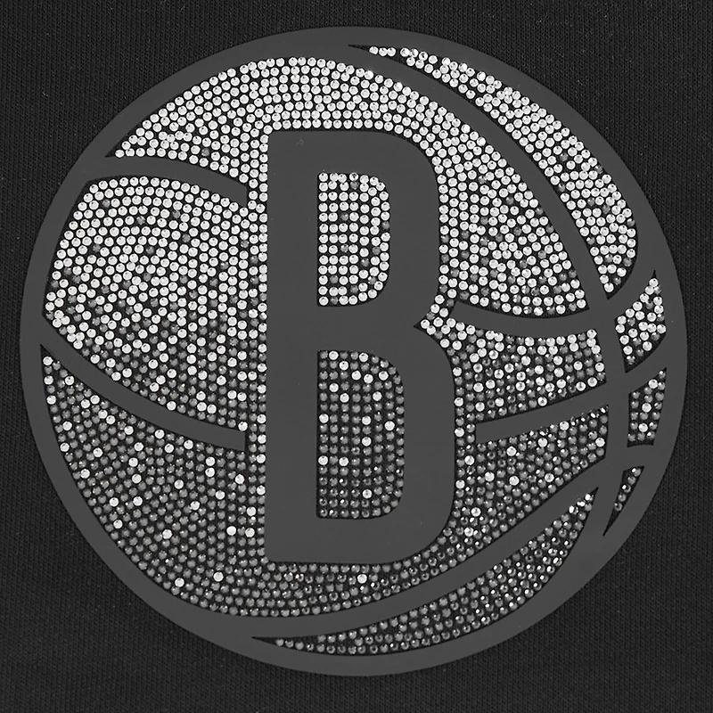 Sweat à capuche court Pro Standard pour femme Brooklyn Nets Jewels noir