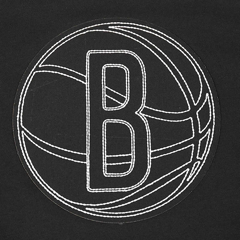 Sweat-shirt court Pro Standard pour femme, noir, Brooklyn Nets Paint The City