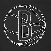 Sweat-shirt court Pro Standard pour femme, noir, Brooklyn Nets Paint The City