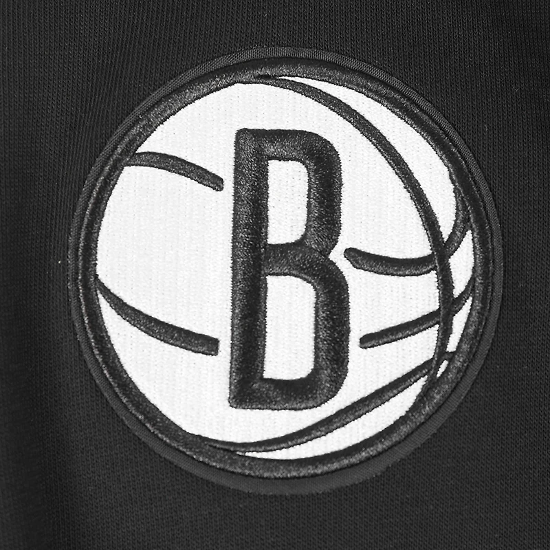 Sweat-shirt court Pro Standard pour femme, noir, Brooklyn Nets Paint The City