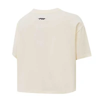 Women's Pro Standard Cream Brooklyn Nets Retro Classic Cropped Boxy T-Shirt