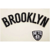 T-shirt court classique rétro crème pour femmes Pro Standard Brooklyn Nets