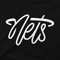 Sweat à capuche court Stadium Essentials pour femmes Brooklyn Nets Origins Script noir