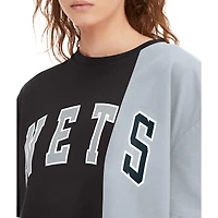 Women's Tommy Jeans Black/White Brooklyn Nets Betsy Relaxed Crop T-Shirt