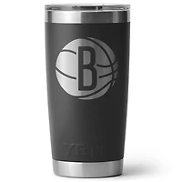 YETI Black Brooklyn Nets 20oz. Rambler Tumbler with Magslider Lid