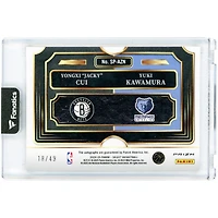 Yongxi "Jacky" Cui & Yuki Kawamura Autographed 2024-25 Panini Select Select Pairings Signatures #SP-AZN #18/49 Rookie Card