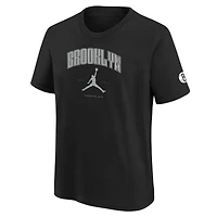 Youth Jordan Brand Black Brooklyn Nets Essential Cities T-Shirt