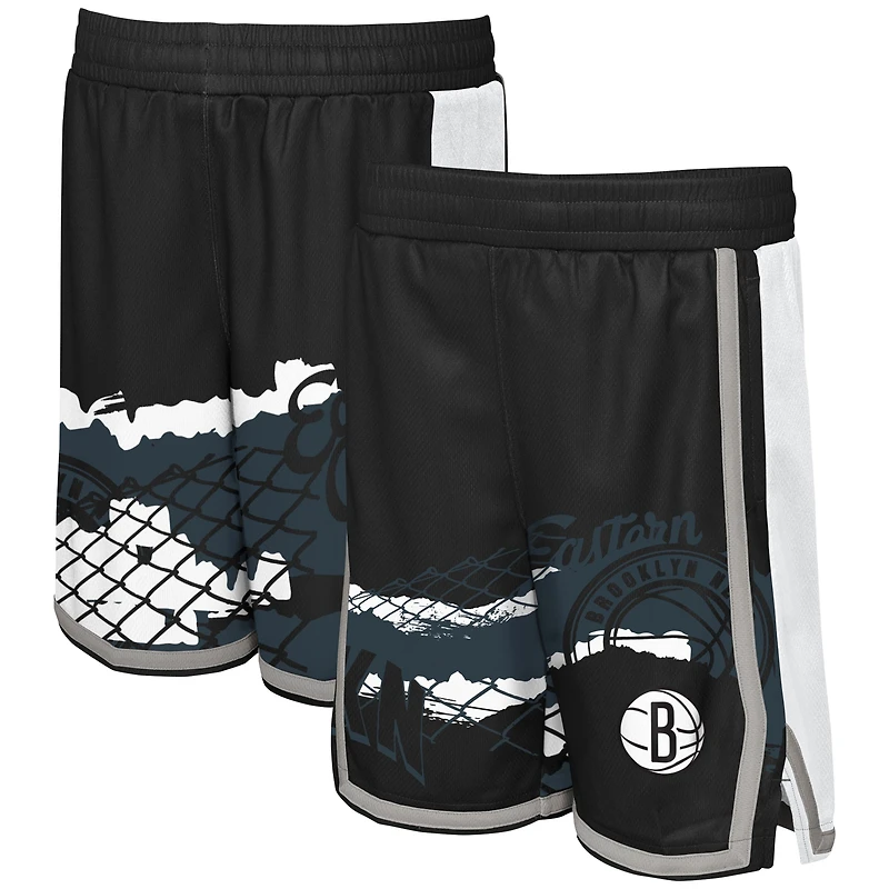 Short noir Fade Away pour jeunes Brooklyn Nets