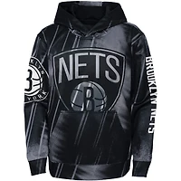 Youth Black Brooklyn Nets Outside the Key - Pullover Hoodie