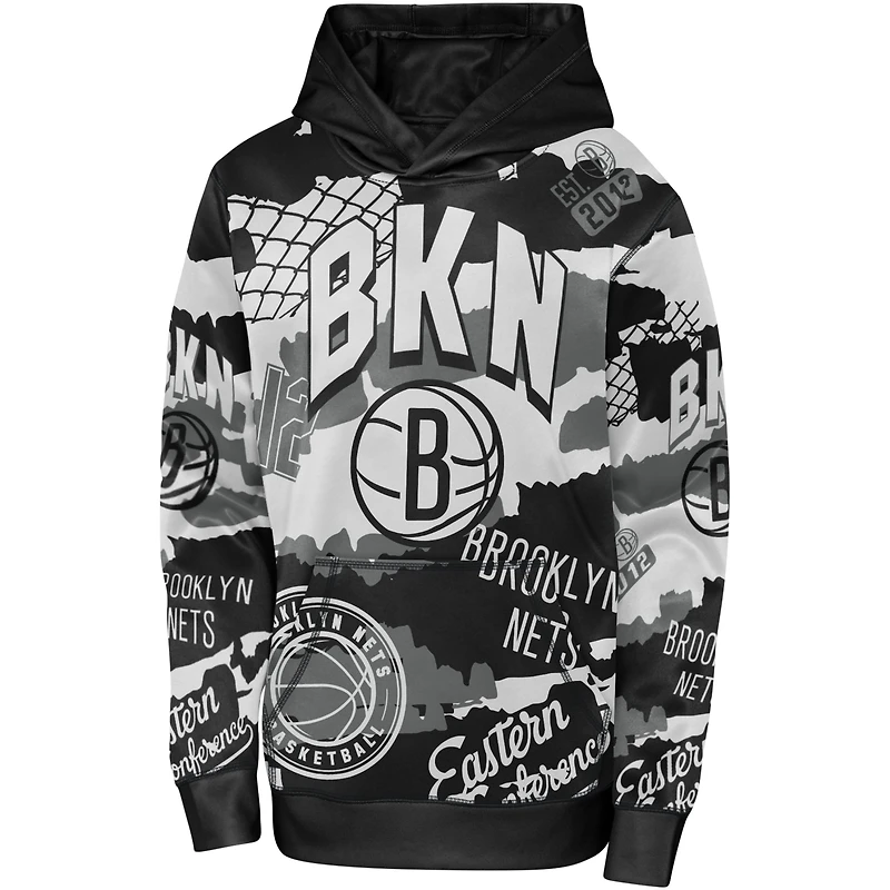 Youth Black Brooklyn Nets Over The Limit Pullover Hoodie