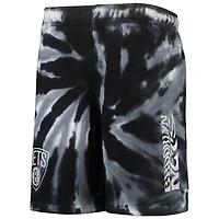 Youth Black Brooklyn Nets Santa Monica Tie-Dye Shorts