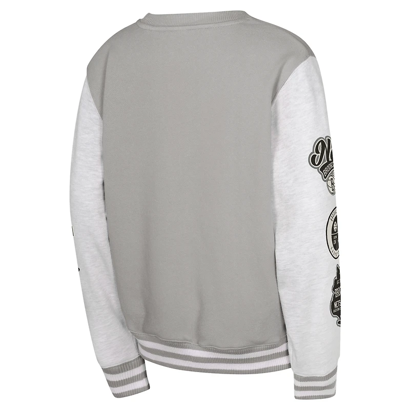 Sweat-shirt à enfiler gris pour jeunes Brooklyn Nets Star Treatment
