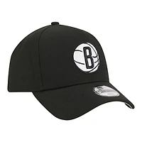 Youth New Era  Black Brooklyn Nets 9FORTY A-Frame Adjustable Hat