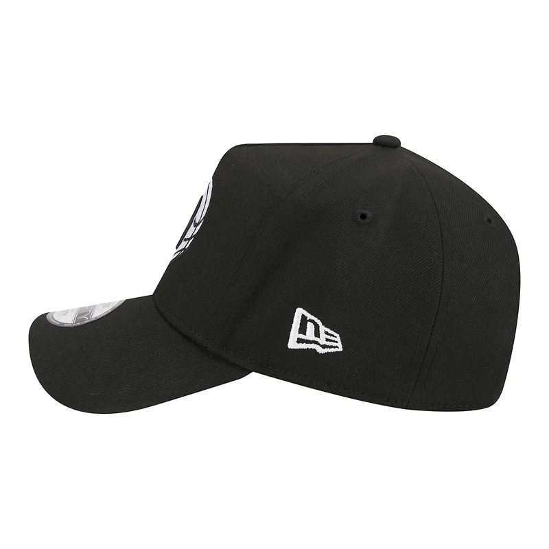 Casquette ajustable New Era Brooklyn Nets 9FORTY A-Frame noire pour jeunes