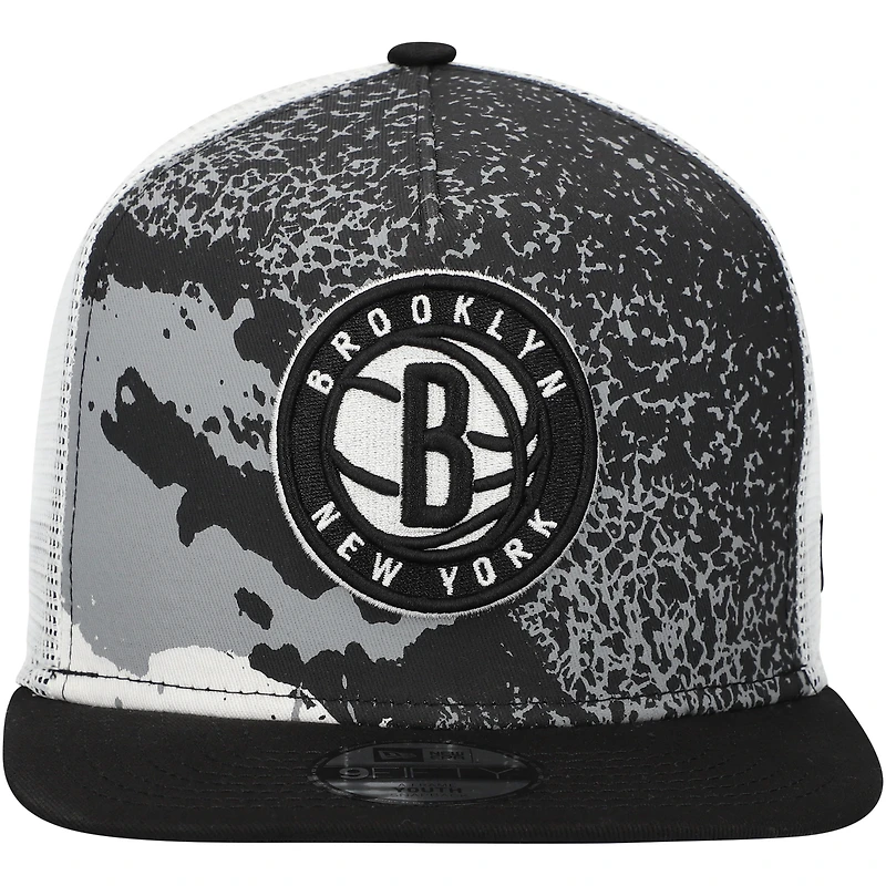 Casquette Snapback 9FIFTY Brooklyn Nets Court Sport New Era noire pour jeune