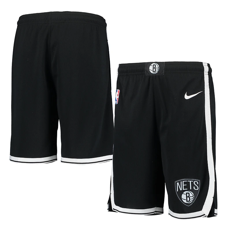 Youth Nike Black Brooklyn Nets 2020/21 Swingman Performance Shorts - Icon Edition