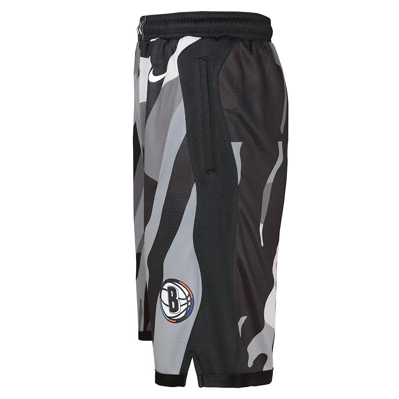 Youth Nike  Black Brooklyn Nets 2024/25 City Edition Swingman Performance Shorts