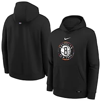 Sweat à capuche Nike Brooklyn Nets City Edition Club Fleece noir pour enfant