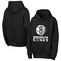 Sweat à capuche noir Brooklyn Nets Back To The Basics pour jeunes de la marque Outerstuff
