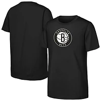 T-shirt noir avec logo principal des Brooklyn Nets pour jeunes Outerstuff