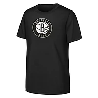 T-shirt noir avec logo principal des Brooklyn Nets pour jeunes Outerstuff