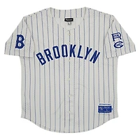 Maillot Homme Rings & Crwns #5 Cream Brooklyn Royal Giants Mesh Button-Down Replica Jersey