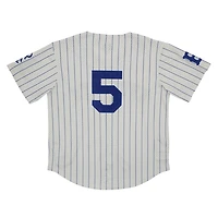 Maillot Homme Rings & Crwns #5 Cream Brooklyn Royal Giants Mesh Button-Down Replica Jersey