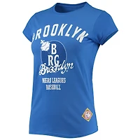 Women's Stitches Royal Brooklyn Giants Negro League Logo T-Shirt