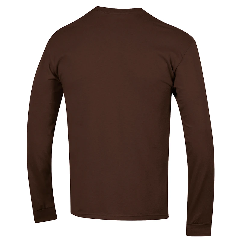 Men's Champion Brown Bears Basic Arch Long Sleeve T-Shirt