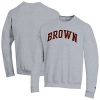 Men's Champion  Heather Gray Brown Bears Basic Arch Fleece Pullover Sweatshirt