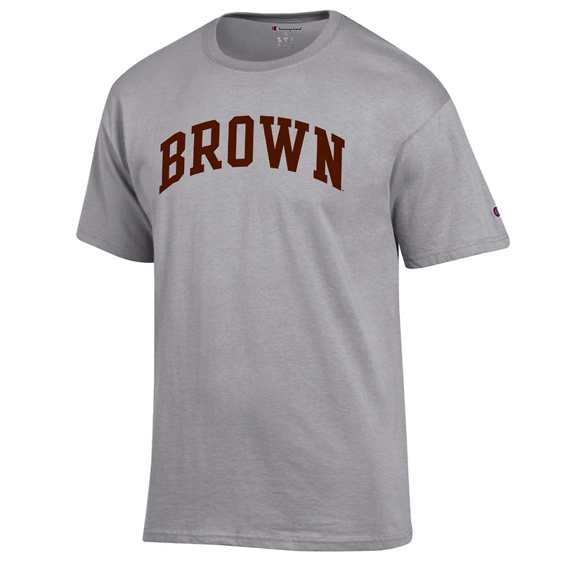 T-shirt basique Arch Champion Heather Gray Brown Bears pour homme