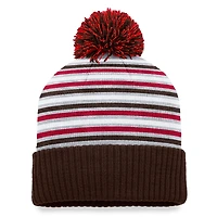 Men's Top of the World  Brown Brown Bears Dash Cuffed Knit Hat with Pom