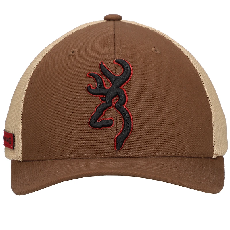Men's Brown Browning Bloodline Trail Trucker Flex Hat