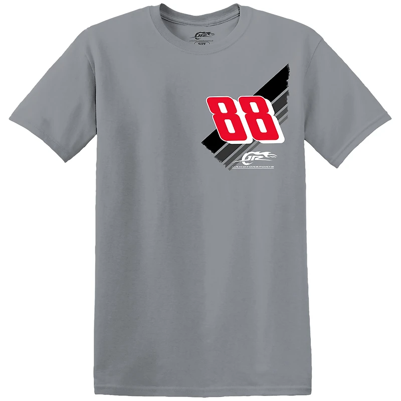 T-shirt de voiture Bubba Pollard Rheem gris pour hommes JR Motorsports Official Team Apparel