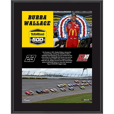 Bubba Wallace 10.5" x 13" 2021 YellaWood 500 First Win Sublimated Plaque