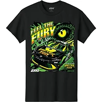 Men's 23XI Racing Black Bubba Wallace Chumba Casino King Croc Fury Car T-Shirt