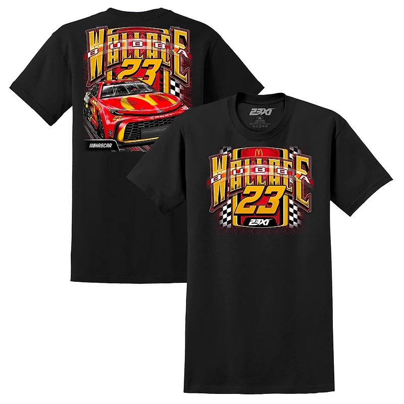 Men's 23XI Racing Black Bubba Wallace Mobil 1 Car T-Shirt