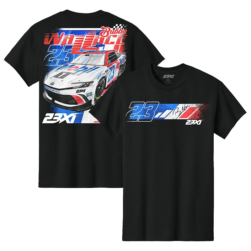 Men's 23XI Racing Black Bubba Wallace Mobil 1 Car T-Shirt