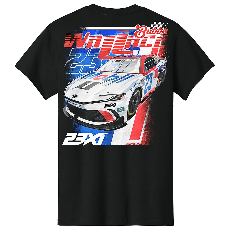 Men's 23XI Racing Black Bubba Wallace Mobil 1 Car T-Shirt