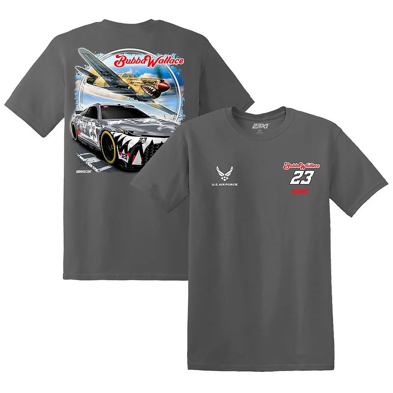 Men's 23XI Racing  Charcoal Bubba Wallace U.S. Air Force Car T-Shirt